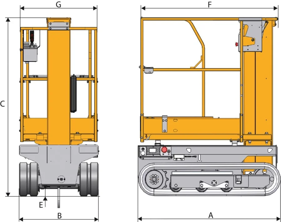Star 6 CRAWLER dimensions drawing