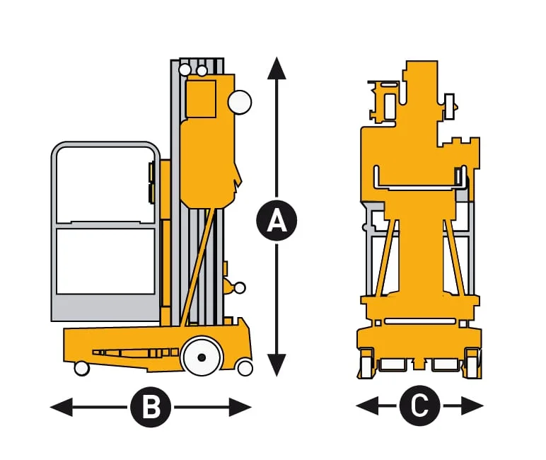 Quick Up 12 dimensions drawing